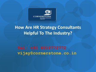 How Are HR Strategy Consultants Helpful To The Industry?