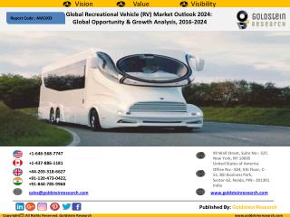 Global Recreational Vehicle (RV) Market Outlook 2024: Global Opportunity & Growth Analysis, 2016-2024