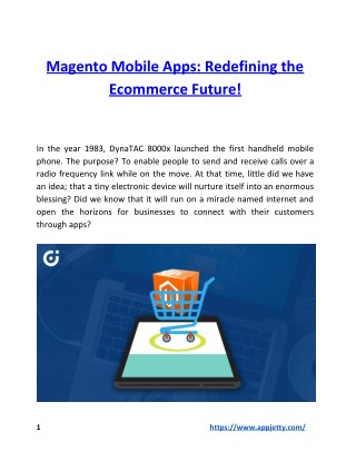 Magento Mobile Apps: Redefining the Ecommerce Future!