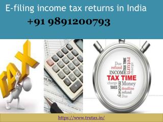 How do I pay income tax and ITR filing in India 91 9891200793?