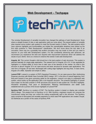 Web Development â€“ Techpapa