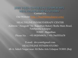 Join Yoga Classes in Udaipur HFS Healthline Fitness Studio