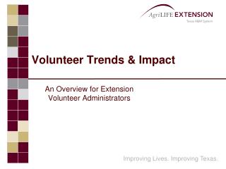 Volunteer Trends & Impact