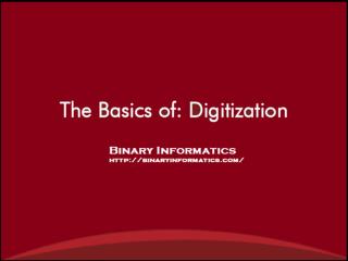 What is Digitization