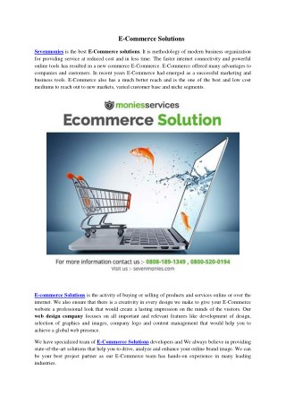 E-Commerce Solutions