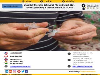 Global Self-Injectable Belimumab Market Outlook 2024: Global Opportunity & Growth Analysis, 2016-2024