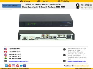Global Set Top Box Market Outlook 2024: Global Opportunity & Growth Analysis, 2016-2024