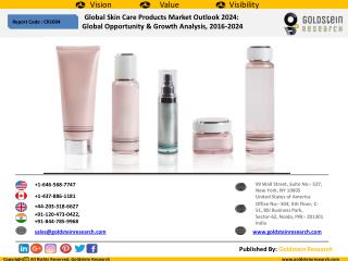Global Skin Care ProductsÂ Market Outlook 2024: Global Opportunity & Growth Analysis, 2016-2024