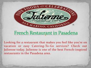 French Restaurant in Pasadena
