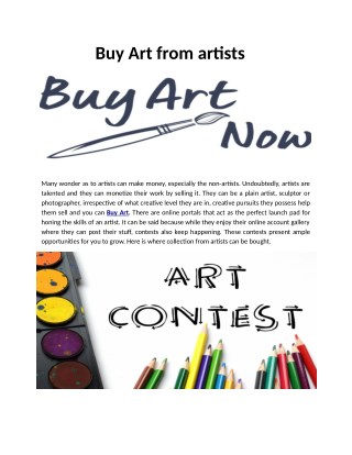 Buy Art from artists