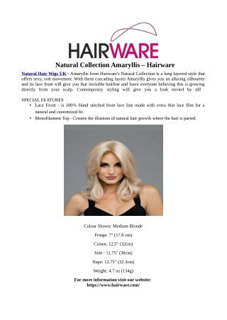 Natural Collection Amaryllis â€“ Hairware