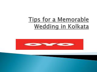 Tips for a memorable wedding in kolkata