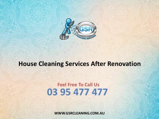 House Cleaning Services After Renovation