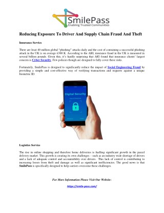 Reducing Exposure To Driver And Supply Chain Fraud And Theft