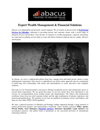 Expert Wealth Management & Financial Solutions
