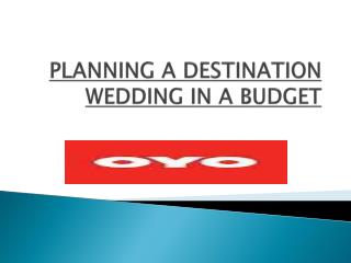 Planning a destination wedding in a Budget