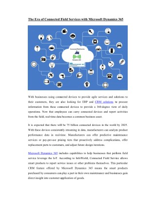 The Era of Connected Field Services with Microsoft Dynamics 365- Advanz101