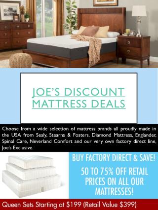 Joeâ€™s Discount Mattress Deals