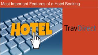 Most Important Features of a Hotel Booking