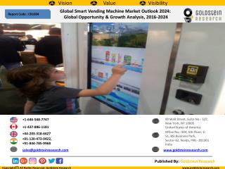 Global SmartÂ Vending Machine Market Outlook 2024: Global Opportunity & Growth Analysis, 2016-2024