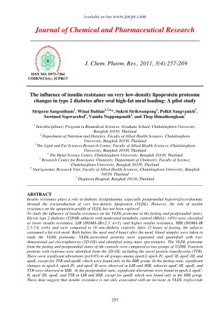 The influence of insulin resistance on very low-density lipoprotein proteome changes in type 2 diabetes after oral high-