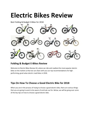 folding electric bike reviews uk