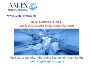Spine Surgery in India - Advantages