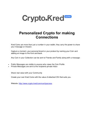 crypto.kred early access