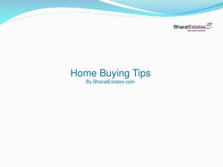 Home Buying Tips