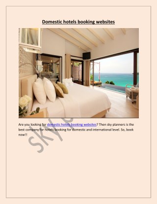 domestic hotels booking websites