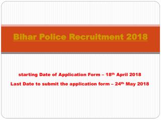 Bihar Police Recruitment 2018