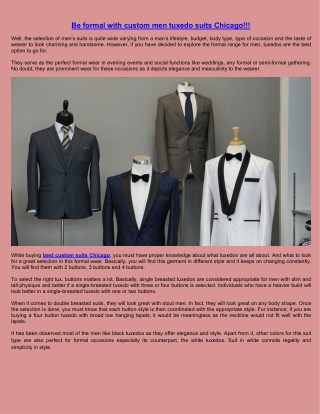 Professional Tailoring in Chicago