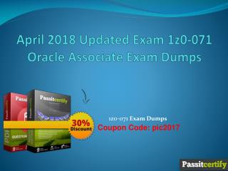 April 2018 Updated Exam 1z0-071 Oracle Associate Exam Dumps