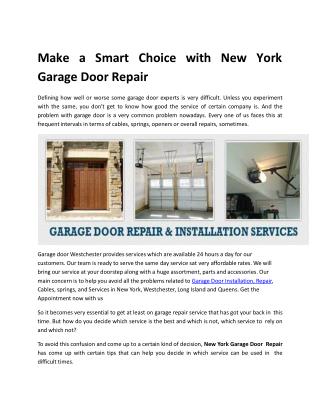 Garage door installation and repair services in Long Island | New York