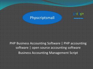 Business Accounting Management Script | PHP Accounting software |Open Source Accounting Software