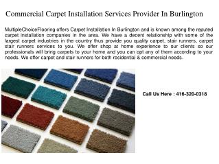 Carpet Installation Burlington