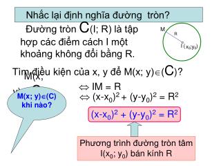 Nhắc lại định nghĩa đường tròn?