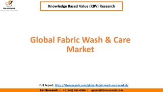 Global Fabric Wash and Care Market Size