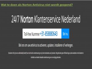 Norton Ondersteuning Nummer Nederland: 31-858880643