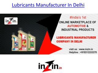 Lubricants Manufacturer In Delhi