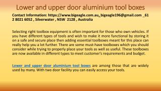 Aluminium Toolboxes - Some Must-Have For The Tools In Your Vehicle