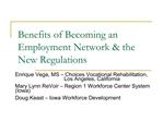 Benefits of Becoming an Employment Network the New Regulations