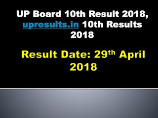 UP Board 10th class Result 2018