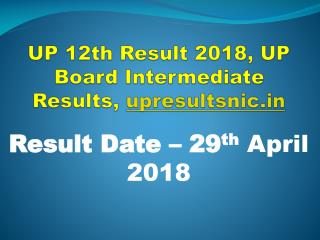 UP 12th class Result 2018