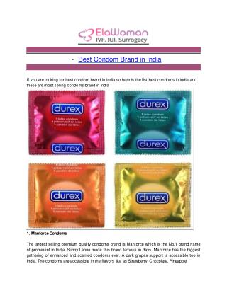 Best Condom Brand in India