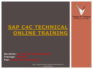 SAP C4C Technical Course Content PPT