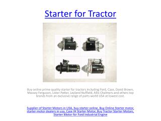 Starter for Tractors