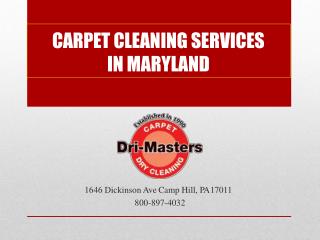 Carpet Cleaning Services In Maryland