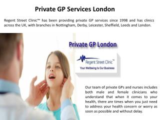 Private GP Services London