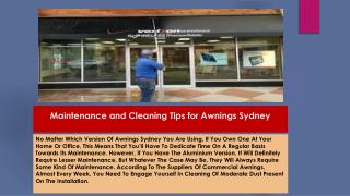 Maintenance and Cleaning Tips for Awnings Sydney